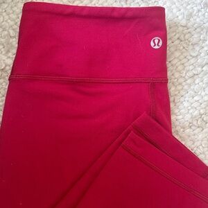 lululemon athletica Cropped Leggings, Cranberry